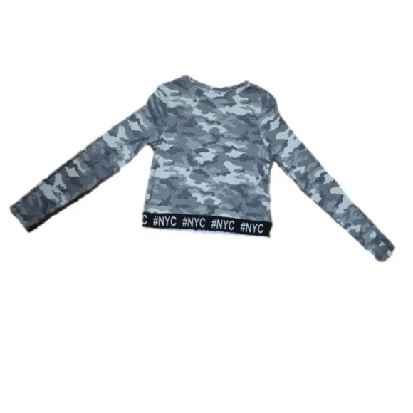 Girls Camo Print Long Sleeve Top - Picture 2 of 9